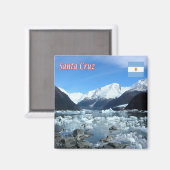 zAR020 LOS GLACIARES N.P. Santa Cruz、冷蔵庫 マグネット (正面/裏面)