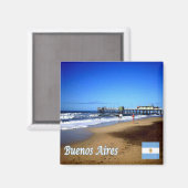 zAR037 BUENOS AIRES, Pinamar,アルゼンチン,冷蔵庫 マグネット (正面/裏面)