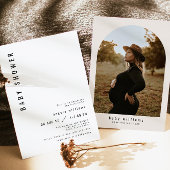 ZARAシンプルミニマモダンリストベイビーシャワー 招待状