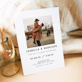 ZARAシンプルモダンミニマリスト結婚スクエア 招待状