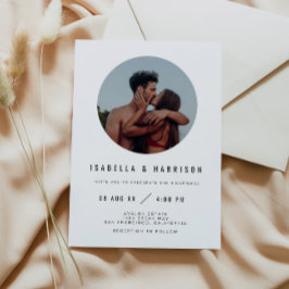ZARAシンプルモダンミニマル写真結婚ズ 招待状