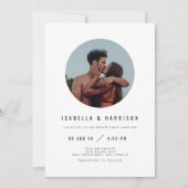 ZARAシンプルモダンミニマル写真結婚ズ 招待状 (正面)
