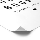 ZARAミニマモダンリストの署名Our Guest Book ポスター (角)