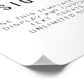 ZARAミニマモダンリストカスタム編集可能サイン ポスター (角)