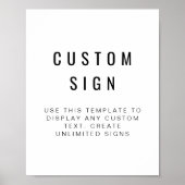 ZARAミニマモダンリストカスタム編集可能サイン ポスター (正面)