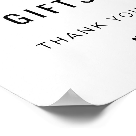 ZARAミニマモダンリストカード&ギフト結婚ズ ポスター (角)