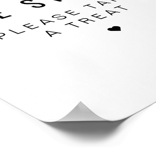 ZARAミニマモダンリスト赤ちゃんシャワーのお気に入りサイン ポスター (角)