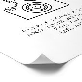 ZARAミニマルモダンリストフォトゲストブックサイン ポスター (角)