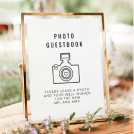 ZARAミニマルモダンリストフォトゲストブックサイン ポスター