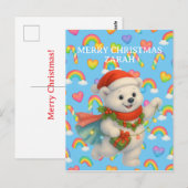 Zarah the Dancing Polar Bear — キッズクリスマス ポストカード (正面/裏面)