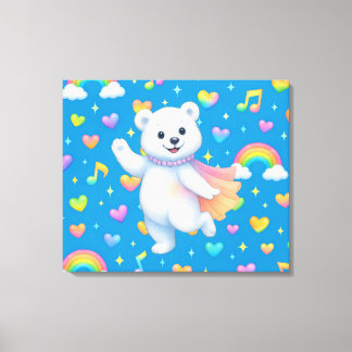 Zarah the Dancing Polar Bear キャンバスプリント