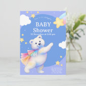 Zarah the Dancing Polar Bear Baby Shower 招待状 (スタンド正面)