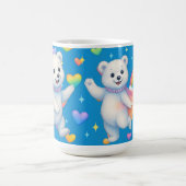 Zarah the Dancing Polar Bear Custom Party Cups コーヒーマグカップ (中央)