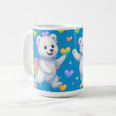 Zarah the Dancing Polar Bear Custom Party Cups コーヒーマグカップ (正面左)