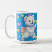 Zarah the Dancing Polar Bear Custom Party Cups コーヒーマグカップ (左)