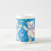 Zarah the Dancing Polar Bear Custom Party Cups ボーンチャイナマグカップ (正面)