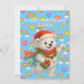 Zarah the Dancing Polar Bear — Kids’ Christmas  招待状 (正面)