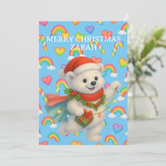 Zarah the Dancing Polar Bear — Kids’ Christmas  招待状 (スタンド正面)