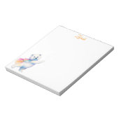 Zarah the Dancing Polar Bear | Personalized ノートパッド (回転)