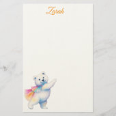 Zarah the Dancing Polar Bear | Personalized 便箋 (正面)
