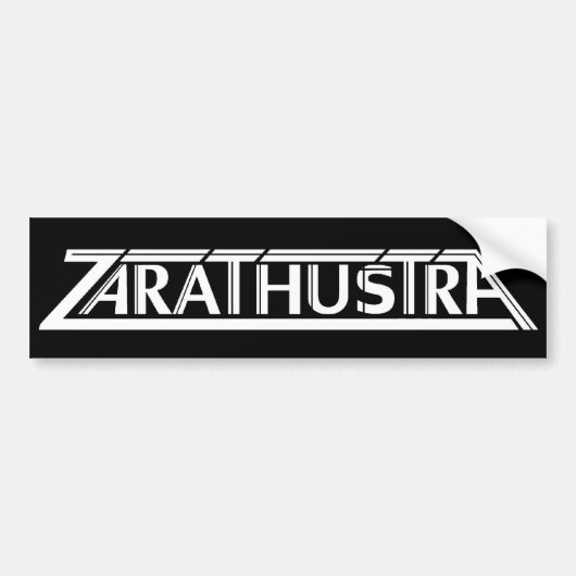 Zarathustraのロゴのバンパーステッカー バンパーステッカー (正面)