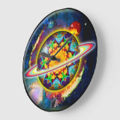 Zargon Orbz Kaleid ラージ壁時計 (傾斜)