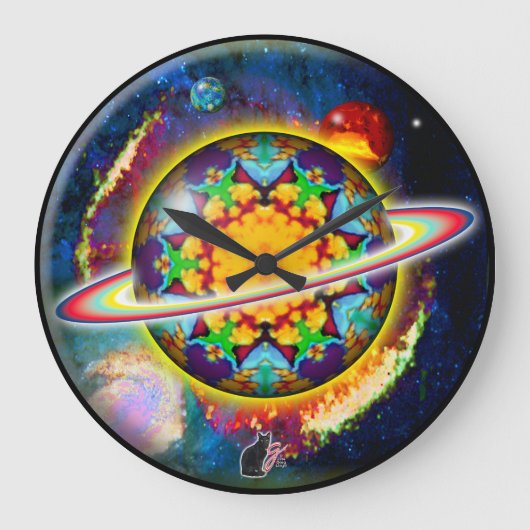 Zargon Orbz Kaleid ラージ壁時計 (正面)