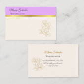 Zart Rosa & Creme Visitenkarte 名刺 (正面/裏面)