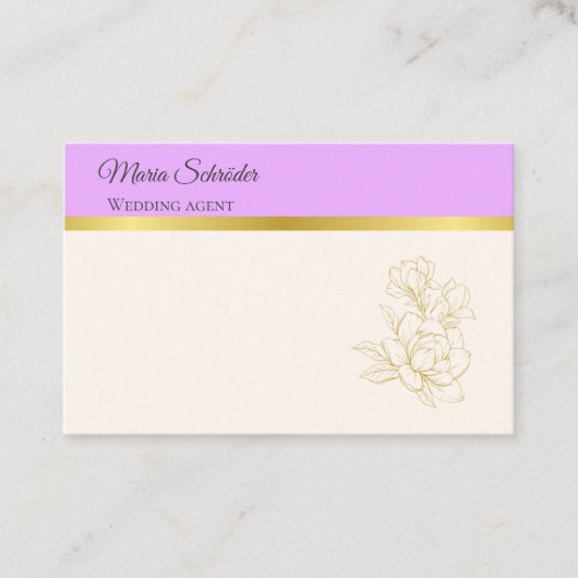 Zart Rosa & Creme Visitenkarte 名刺 (正面)