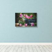 Zarte rosa Tulpen キャンバスプリント (インサイチュ (ウッドフロア))