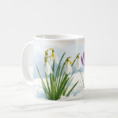 Zarte Schneeglöckchen & Krokusse Tasse コーヒーマグカップ (正面左)