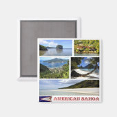 zAS003 AMERICAN SAMOA，オセアニア，冷蔵庫 マグネット (正面/裏面)