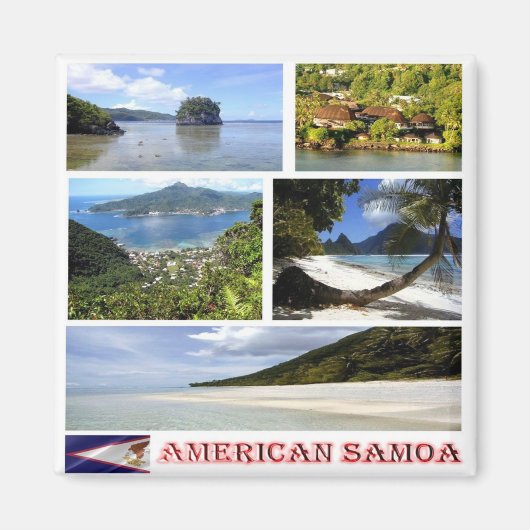 zAS003 AMERICAN SAMOA，オセアニア，冷蔵庫 マグネット (正面)
