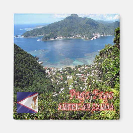 zAS005 PAGO PAGO, American Samoa, Oceania,冷蔵庫 マグネット (正面)