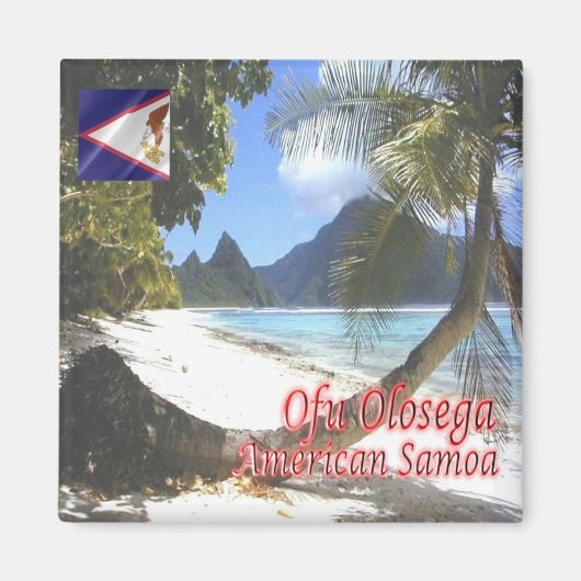 zAS006 OFU OLOSEGA、アメリカ領サモア、冷蔵庫 マグネット (正面)