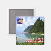 zAS008 OFU OLOSEGA、アメリカ領サモア、冷蔵庫 マグネット (正面/裏面)