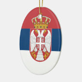 Zastava Srbijeのセルビアの旗 セラミックオーナメント (左)