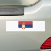 Zastava Srbijeのセルビアの旗 バンパーステッカー (車上)