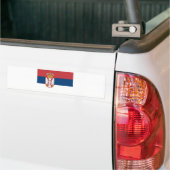Zastava Srbijeのセルビアの旗 バンパーステッカー (トラック上)