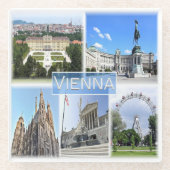 zAT005ウィーン、オーストリア、ヨーロッパ、 ガラスコースター (正面)