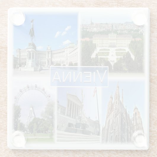 zAT005ウィーン、オーストリア、ヨーロッパ、 ガラスコースター (裏面)