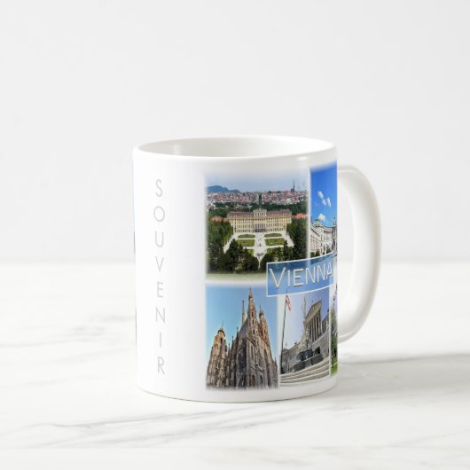 zAT005ウィーン、オーストリア、ヨーロッパ、 コーヒーマグカップ (正面右)