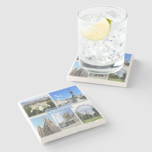 zAT005ウィーン、オーストリア、ヨーロッパ、 ストーンコースター (横)
