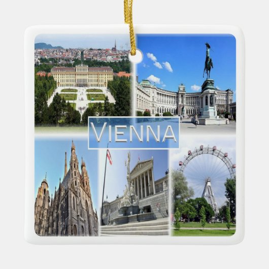 zAT005ウィーン、オーストリア、ヨーロッパ、セラミックオーナメント セラミックオーナメント (正面)