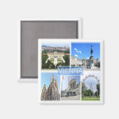 zAT005ウィーン、オーストリア、ヨーロッパ、冷蔵庫 マグネット (正面/裏面)