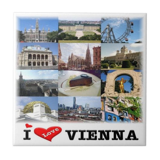 zAT006 VIENNA I Love タイル (正面)