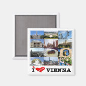 zAT006 VIENNA I Love,冷蔵庫 マグネット (正面/裏面)