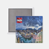 zAT010 VILACHオーストリア、冷蔵庫 マグネット (正面/裏面)