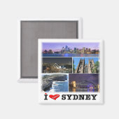 zAU014 SYDNEY, Mosaic, Australia, Oceania,冷蔵庫 マグネット (正面/裏面)