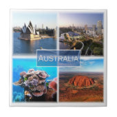 zAU015 AUSTRALIA、モザイク、オセアニア、 タイル (正面)